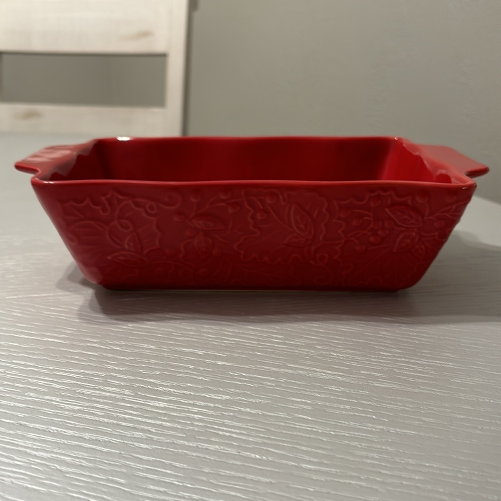Laurie Gates Small Square Casserole Baking Dish Red 1.85 Quarts
